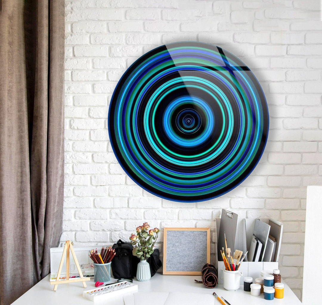 Abstract Round Tempered Glass Wall Art - MyPhotoStation