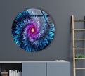 Abstract Round Tempered Glass Wall Art