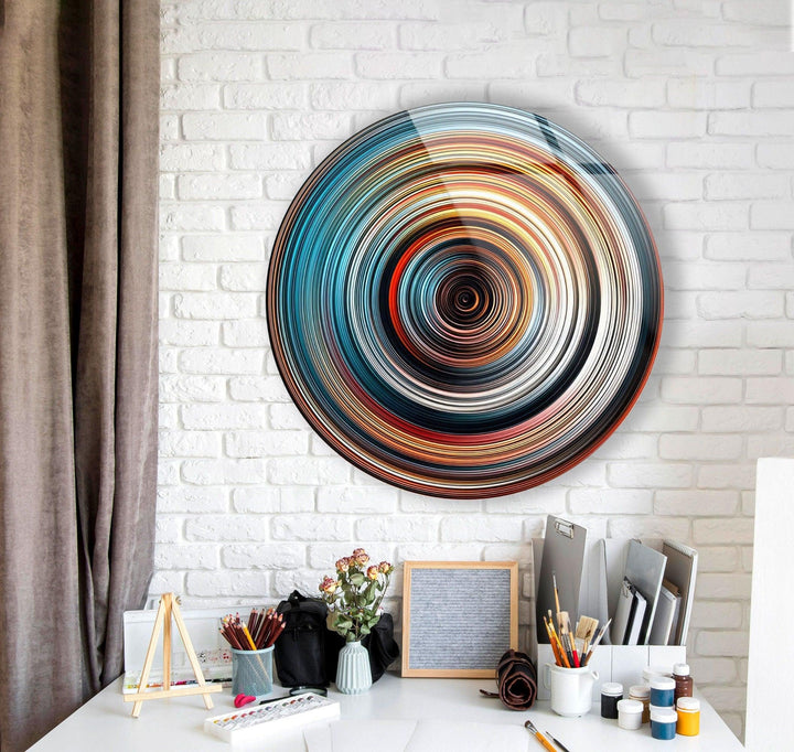 Abstract Round Tempered Glass Wall Art - MyPhotoStation