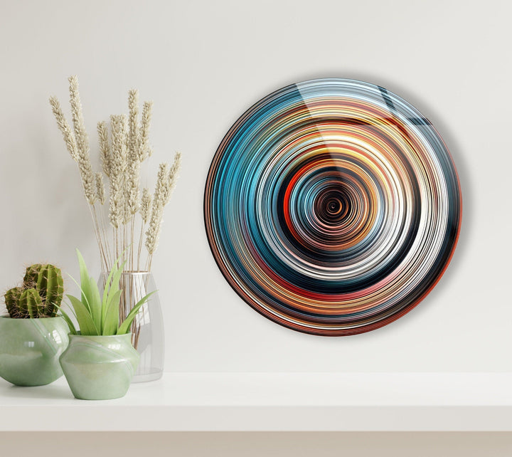 Abstract Round Tempered Glass Wall Art - MyPhotoStation