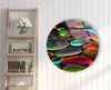 Zen Spa Stones Round Tempered Glass Wall Art