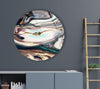 Abstract Round Tempered Glass Wall Art