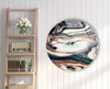 Abstract Round Tempered Glass Wall Art