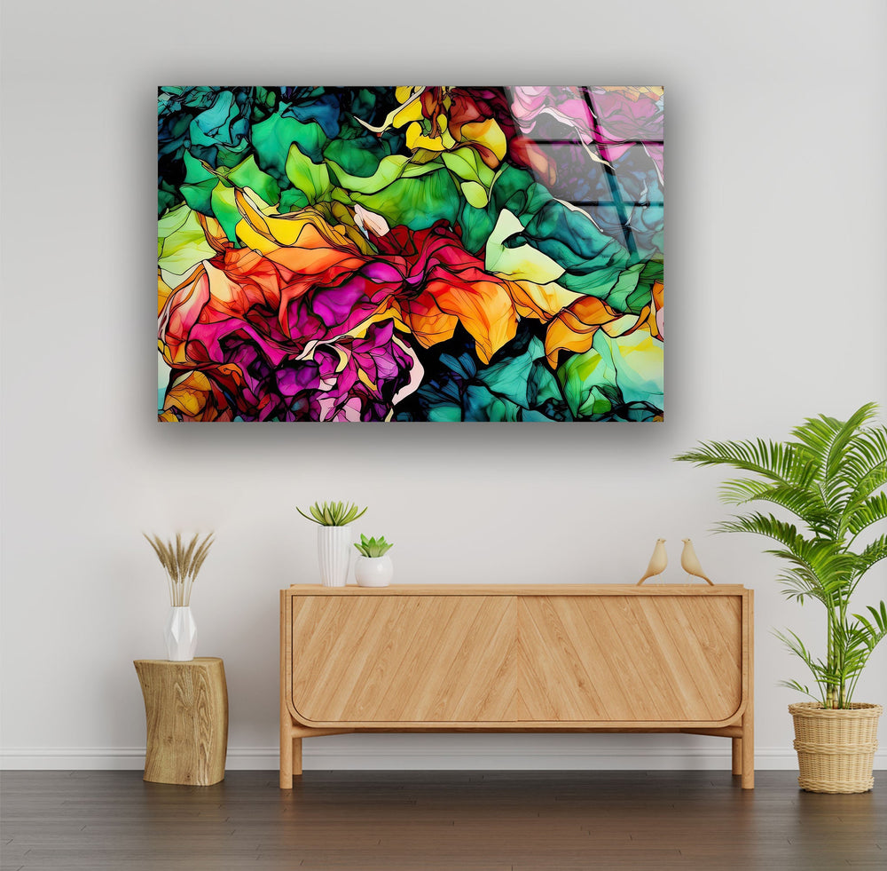 Stained Alcohol ink High-Quality Glass Wall Prints