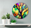 Stained Round Tempered Glass Wall Art