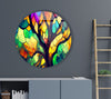 Stained Round Tempered Glass Wall Art