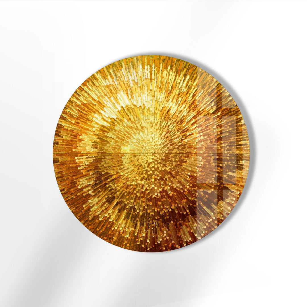 Golden Spiral Abstract Round Glass Wall Art art glass wall art, glass wall art pictures