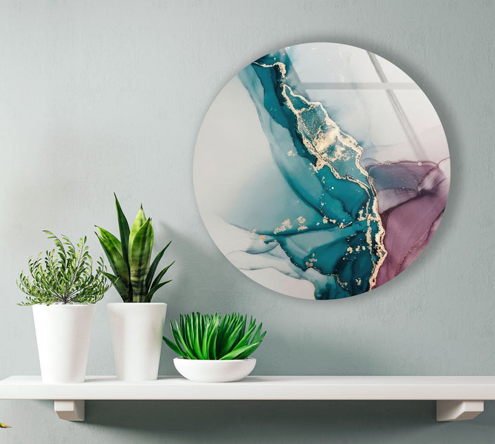 Abstract Round Tempered Glass Wall Art - MyPhotoStation