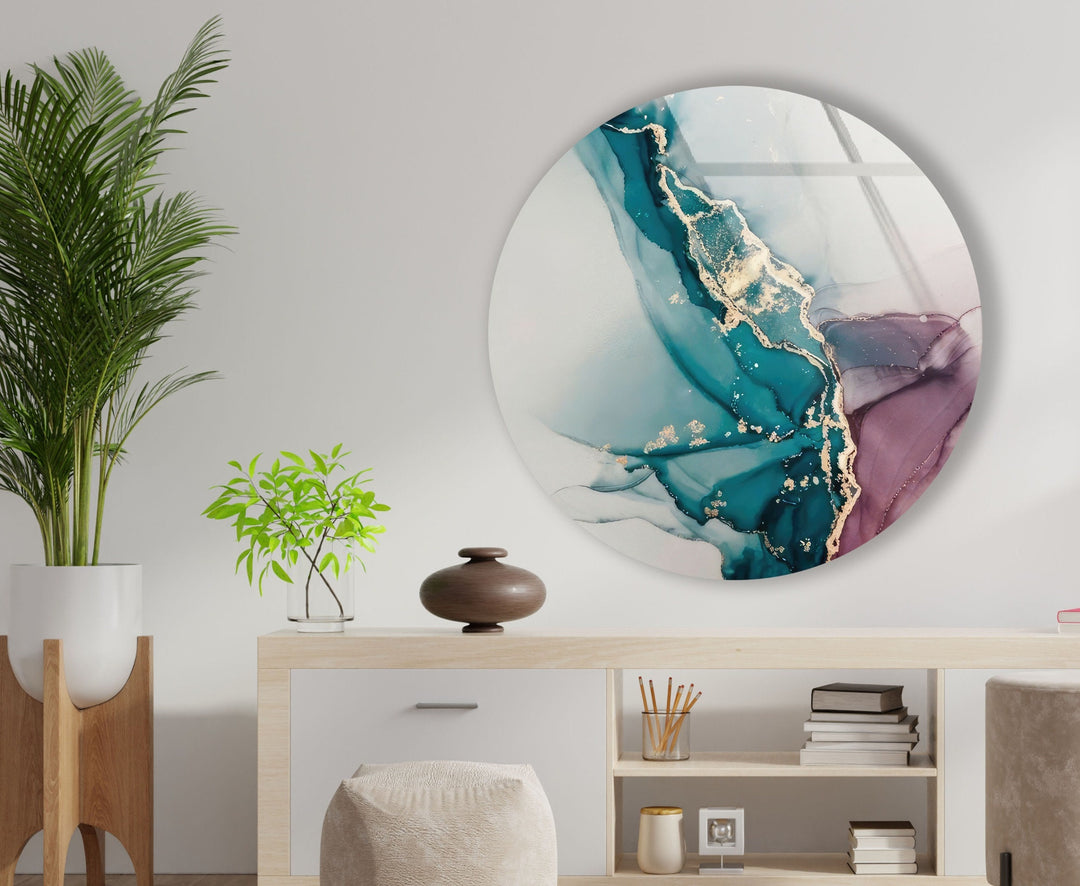 Abstract Round Tempered Glass Wall Art - MyPhotoStation