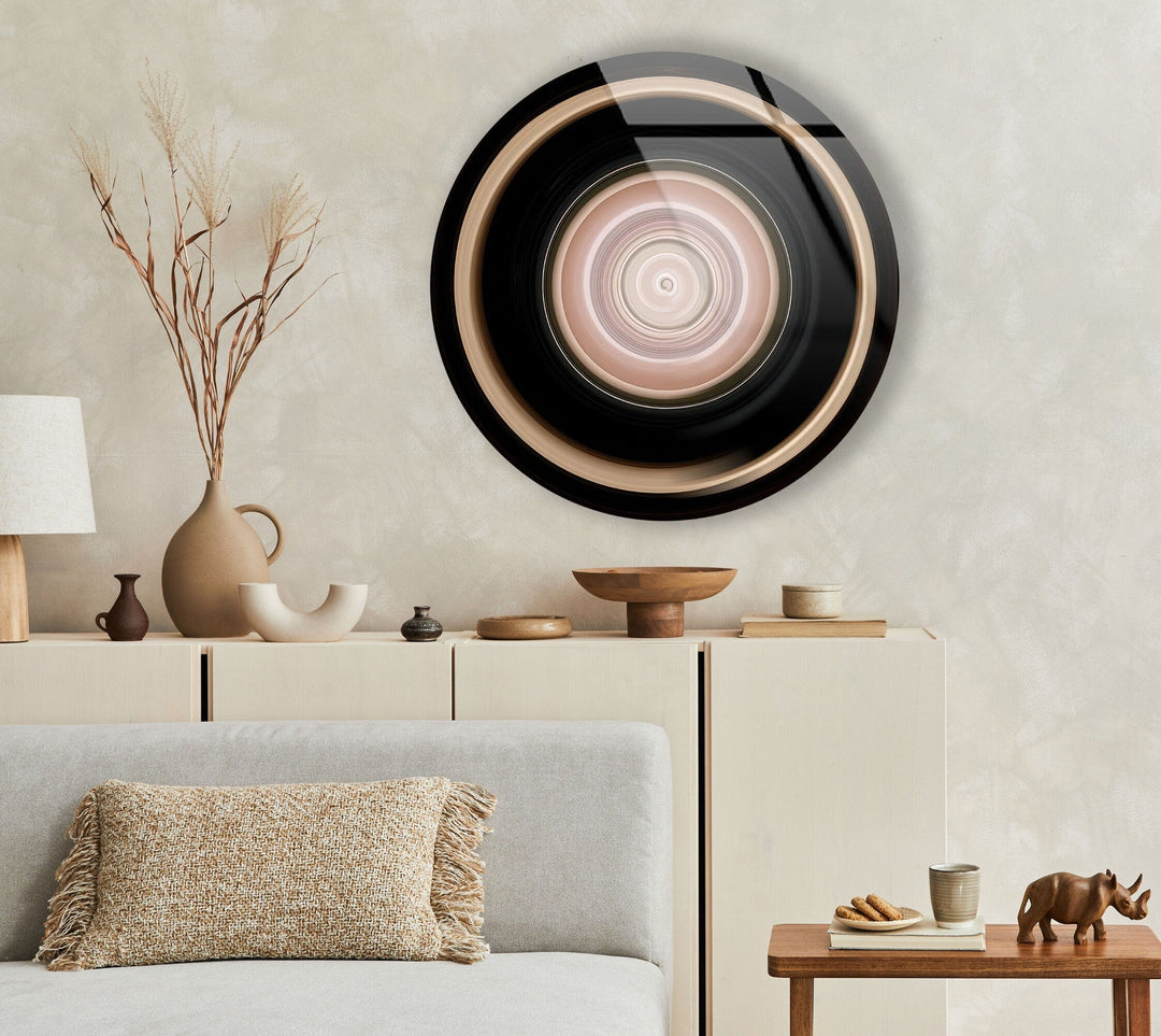 Abstract Round Tempered Glass Wall Art - MyPhotoStation