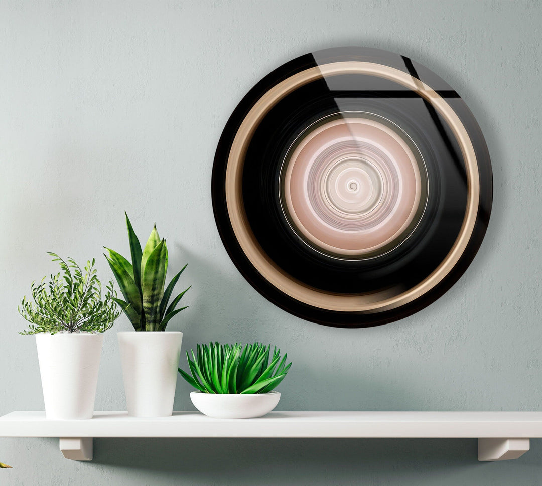 Abstract Round Tempered Glass Wall Art - MyPhotoStation