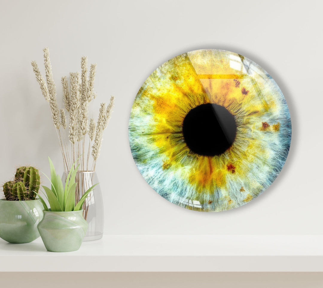 Colored Eye Round Glass Wall Art art glass wall art, glass wall art pictures
