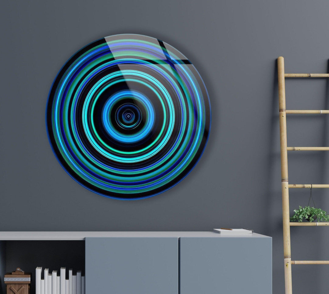 Abstract Round Tempered Glass Wall Art - MyPhotoStation