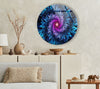 Abstract Round Tempered Glass Wall Art