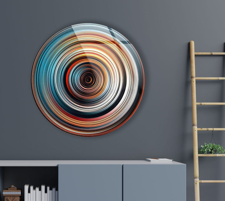 Abstract Round Tempered Glass Wall Art - MyPhotoStation