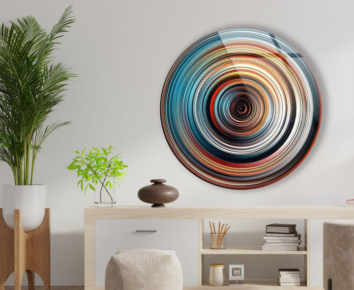 Abstract Round Tempered Glass Wall Art - MyPhotoStation