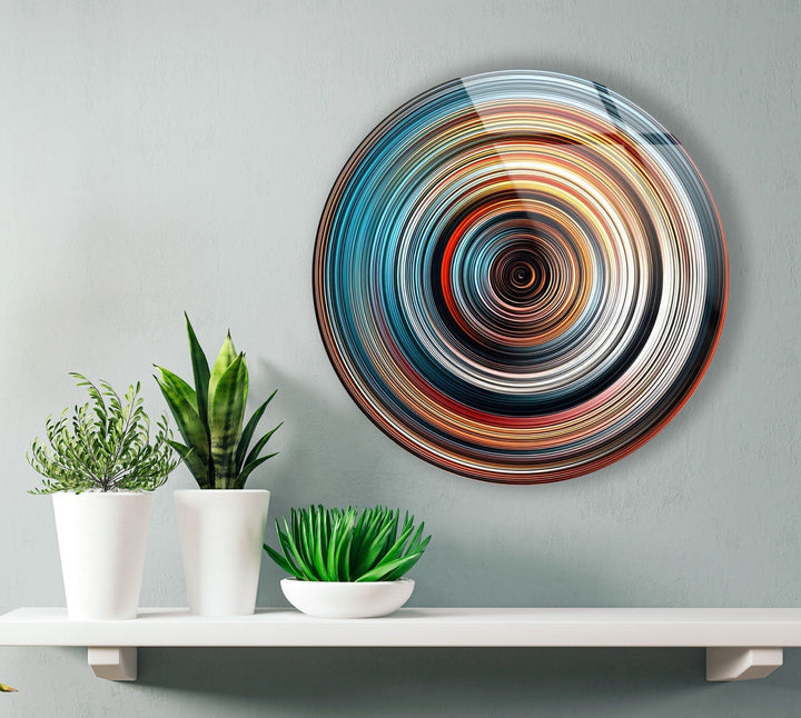 Abstract Round Tempered Glass Wall Art - MyPhotoStation