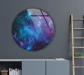 Abstract Round Tempered Glass Wall Art