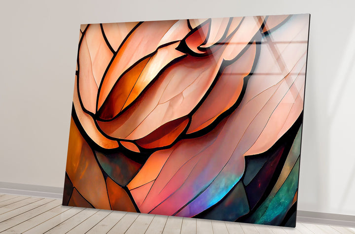 Stained Rose Glass Wall Art custom glass pictures, glass art prints