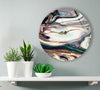 Abstract Round Tempered Glass Wall Art