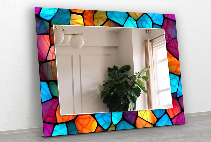 Vividly Colored Mosaic Wall Mirror Mosaic Wall Mirror
