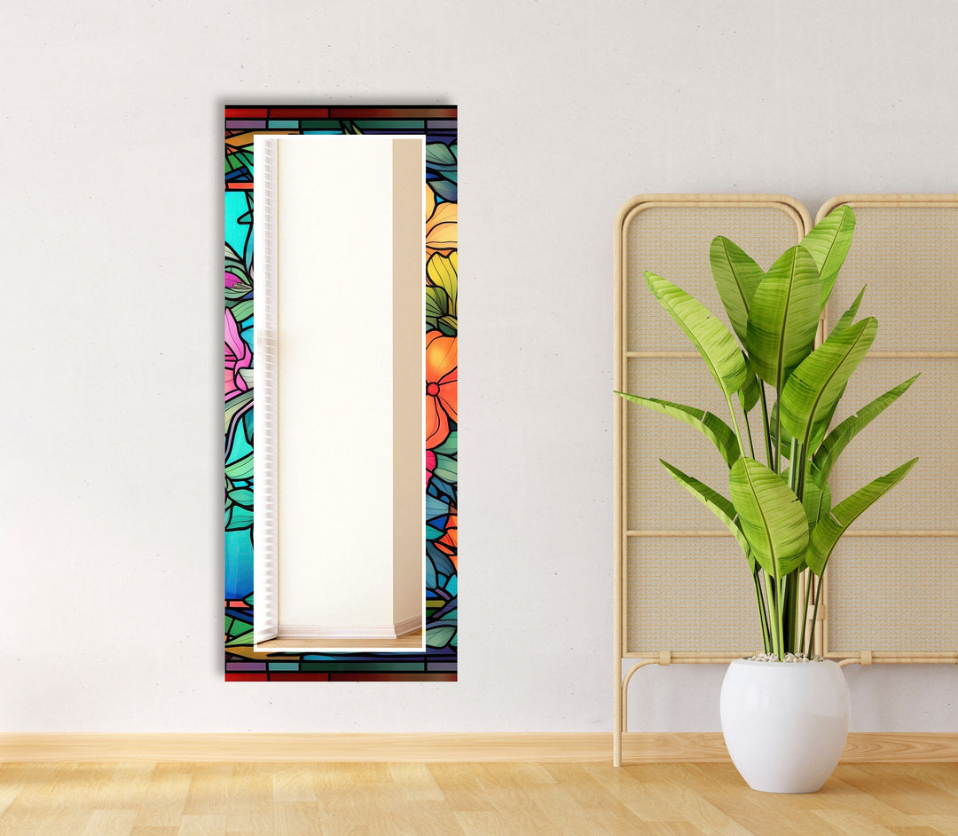 Stained Colored Design Wall Mirror Decorative Wall Mirror
