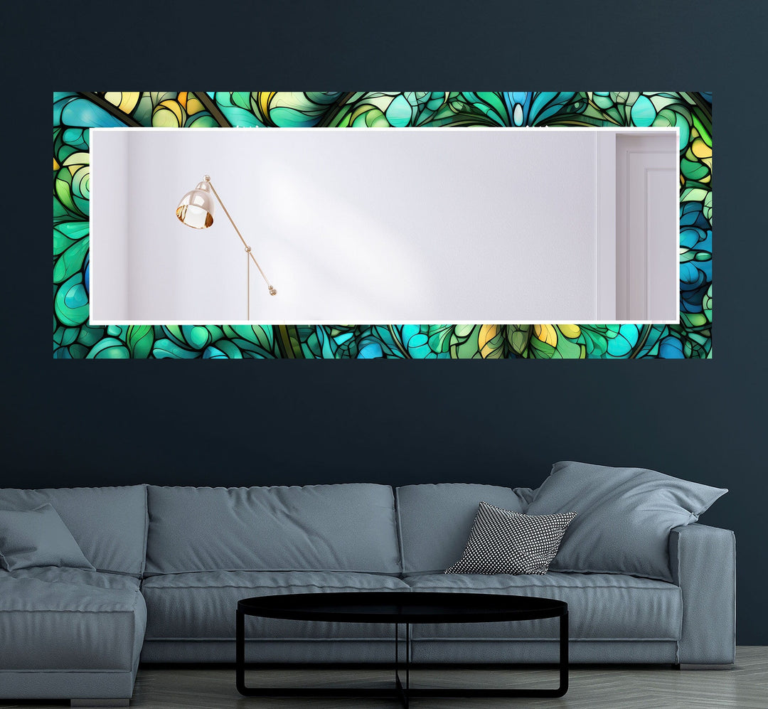 Green Flower Wall Mirrors full length mirrors
