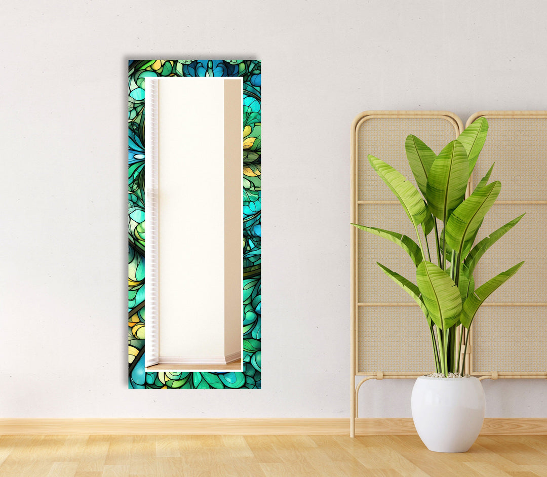 Green Flower Wall Mirrors big mirror
