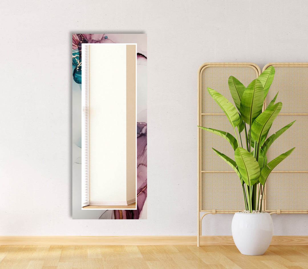 Pink Marble Design Wall Mirrors Green Mirror	
