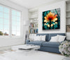 Floral Stained Abstract Tempered Glass Wall Art - MyPhotoStation