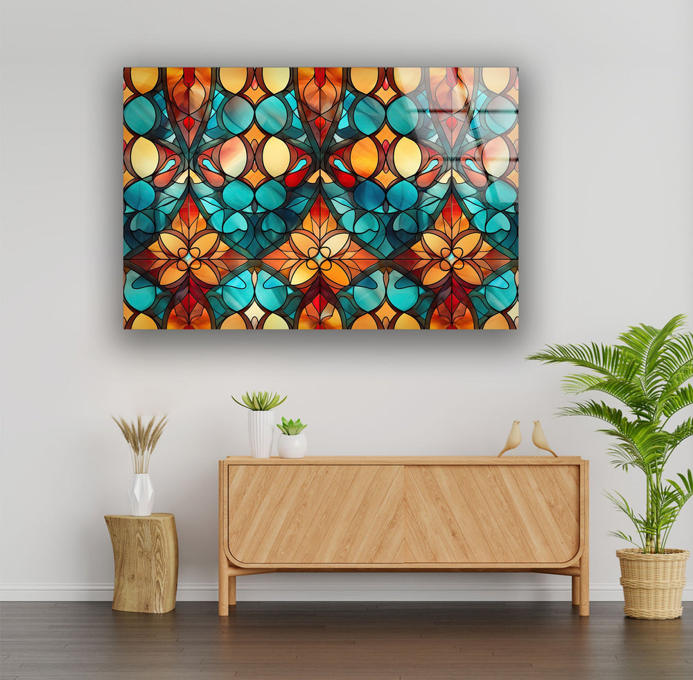 Seamless Pattern Glass Wall Art custom glass pictures, glass art prints