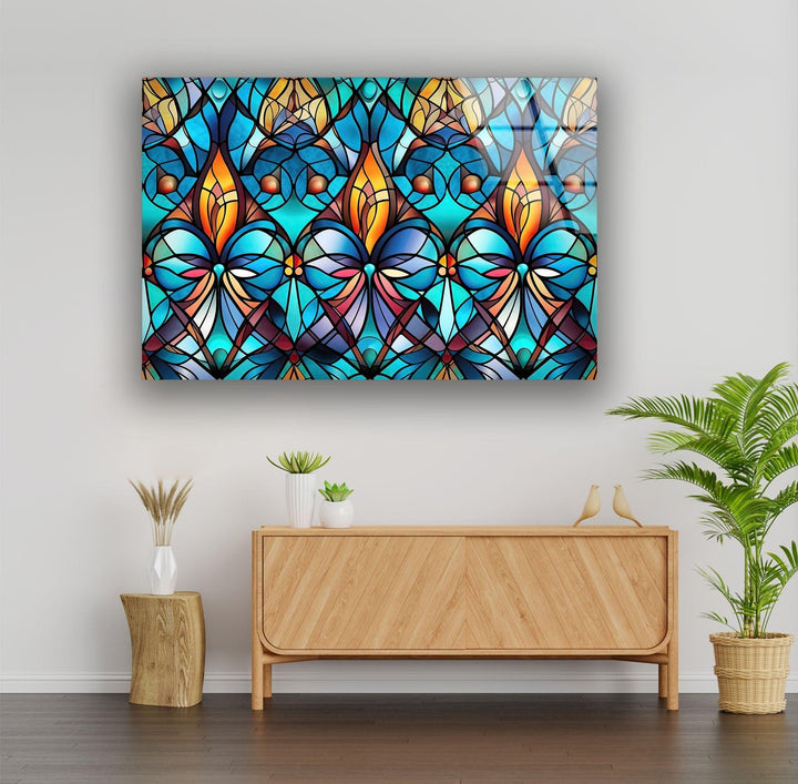 Blue Stained Art Glass Wall Art art glass wall art, glass wall art pictures