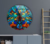 Stained Round Tempered Glass Wall Art