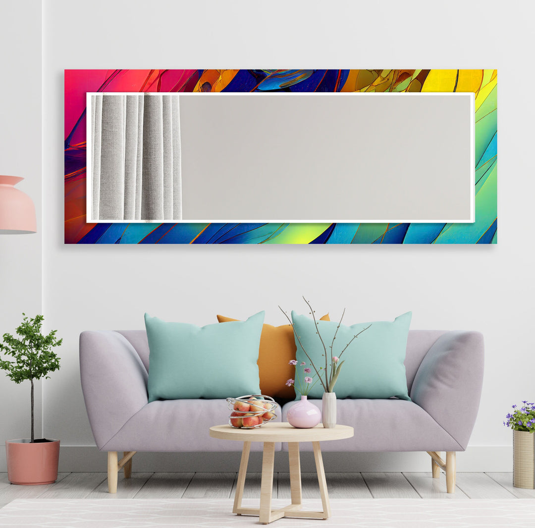 Modern Colored Abstract Wall Mirror Modern Wall Mirror
