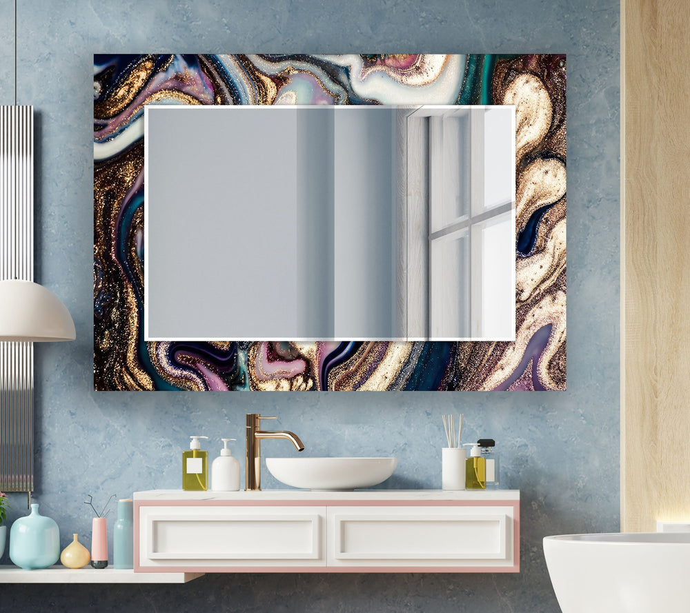 Marble Purple Wall Mirror oversized wall mirrors
