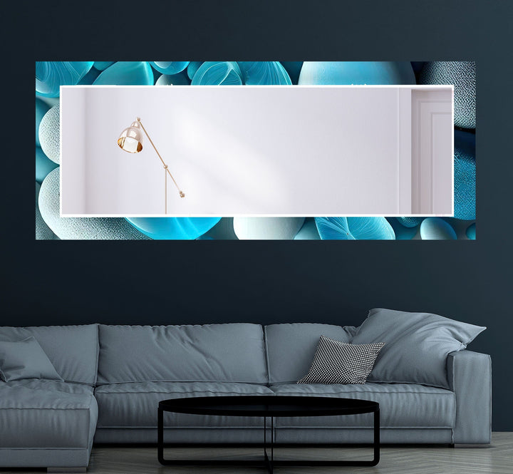 Blue Stones Wall Mirror Gold Wall Mirror
