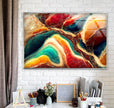 Colorful Abstract Onyx Marble Glass Wall Art