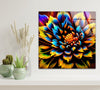 Multicolored Dahlia Flower Glass Wall Art, Glass Printing Wall Art, Print photos on glass