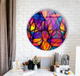 Stained Round Tempered Glass Wall Art