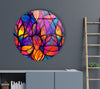 Stained Round Tempered Glass Wall Art