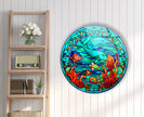 Stained Round Tempered Glass Wall Art