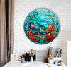 Stained Round Tempered Glass Wall Art