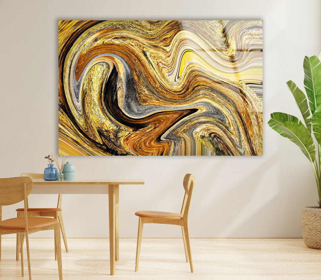 Decorative Abstract Wall Art on Glass