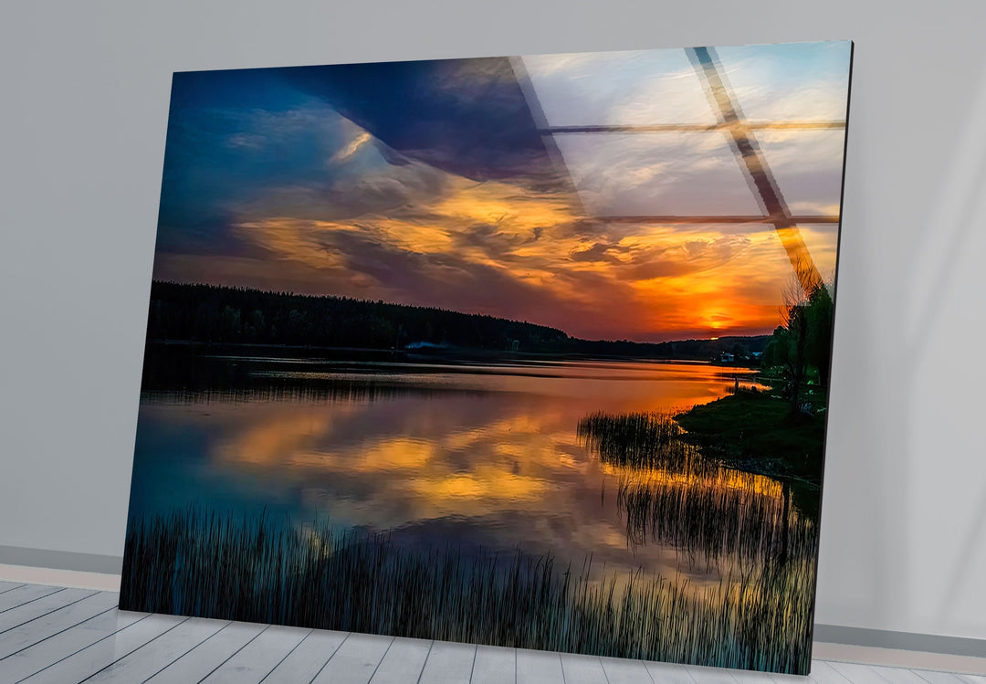 Colorful Sky Landscape Glass Wall Art Glass Printing Wall Art, Print photos on glass