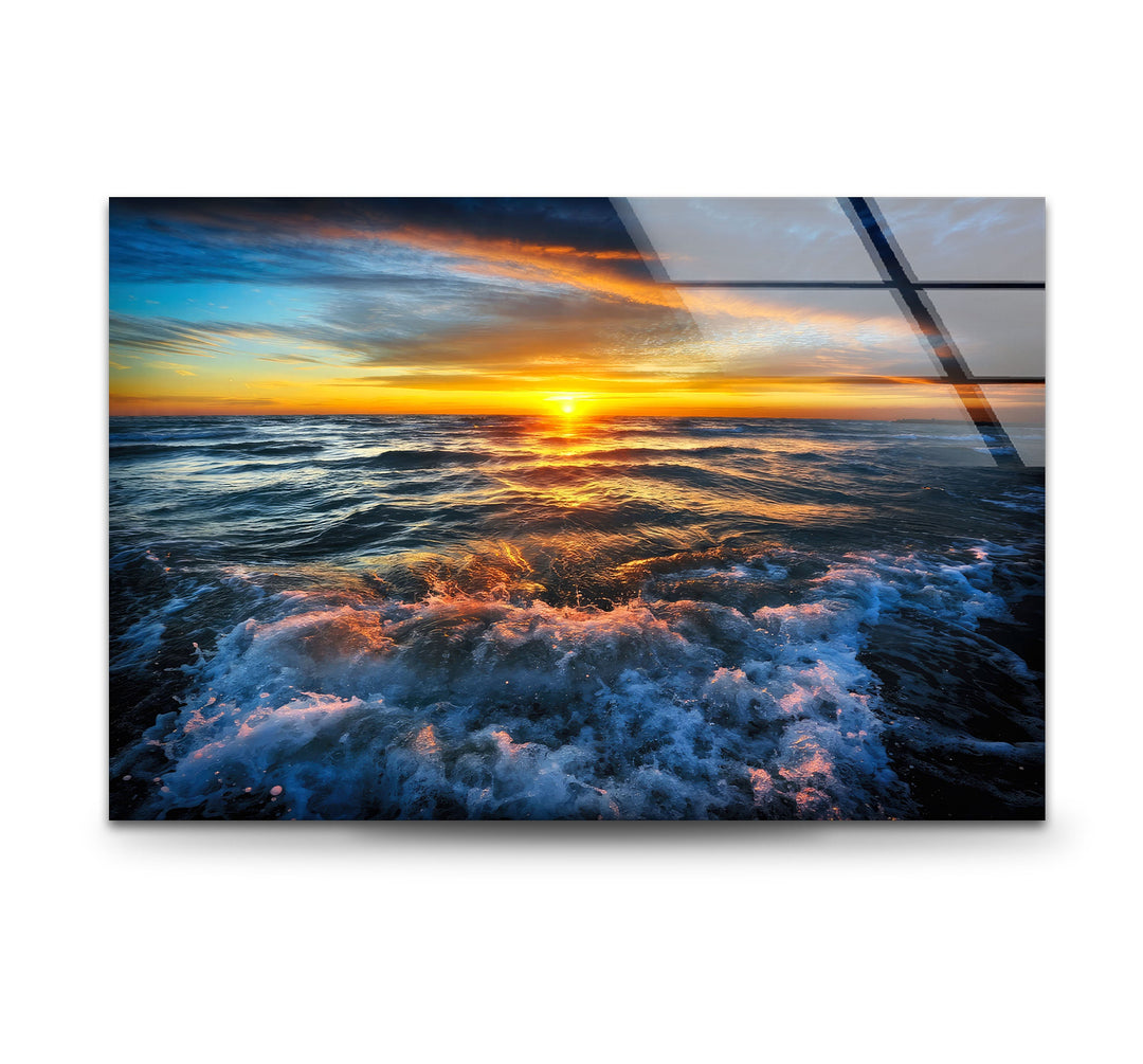 Sunset View  Tempered Glass Wall Art - MyPhotoStation