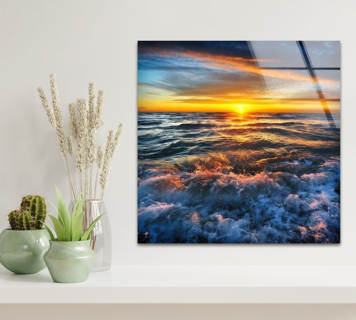 Sunset View  Tempered Glass Wall Art - MyPhotoStation