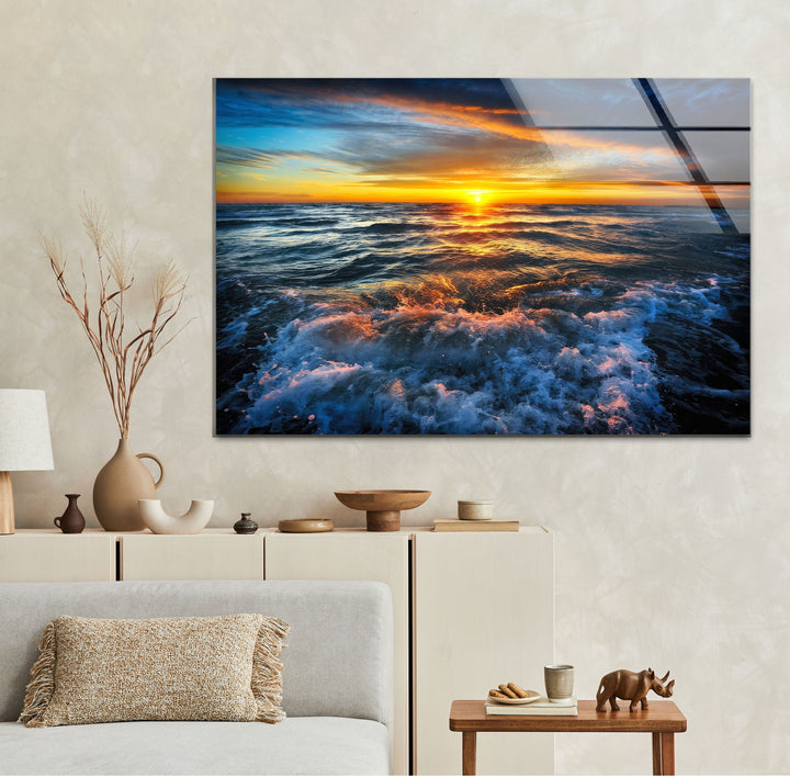 Sunset View  Tempered Glass Wall Art - MyPhotoStation