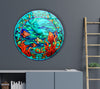 Stained Round Tempered Glass Wall Art