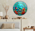 Stained Round Tempered Glass Wall Art