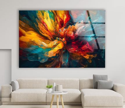 Abstract Colorful Liquid Glass Wall Art